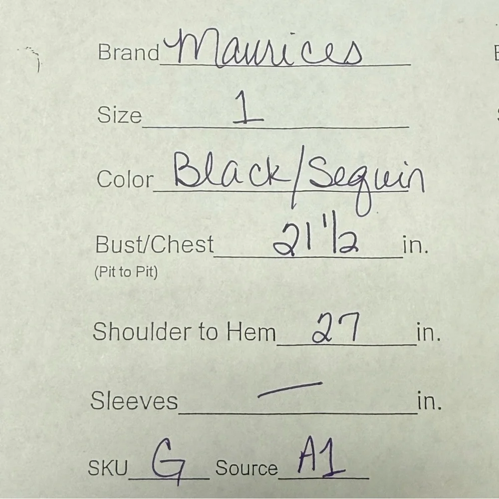 Maurices Black Silver Sequin Tank Top 1X Party Sparkle Sleeveless Blouse - Picture 8 of 8